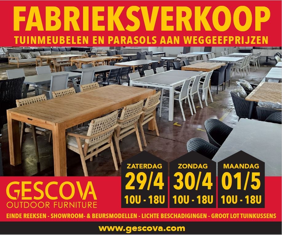 Fabrieksverkoop Gescova Stockverkoop in Wevelgem