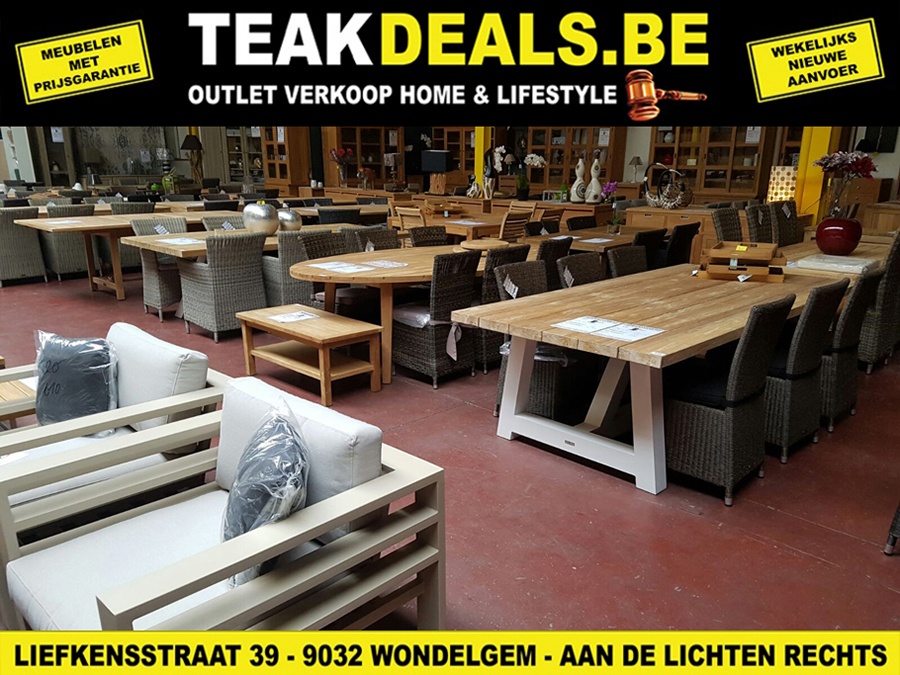 Aanvankelijk raket Wedstrijd Grote Stockverkoop Teakdeals - Teak & Alu Tuinmeubelen en Lounge sets!
