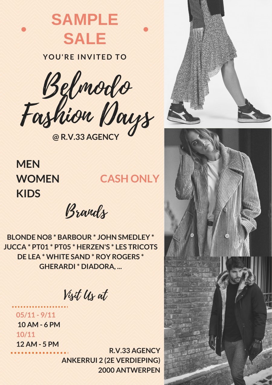 Prime Plicht scheepsbouw Sample sales diverse merkkleding Women, Men & kids - Belmodo Fashion Days