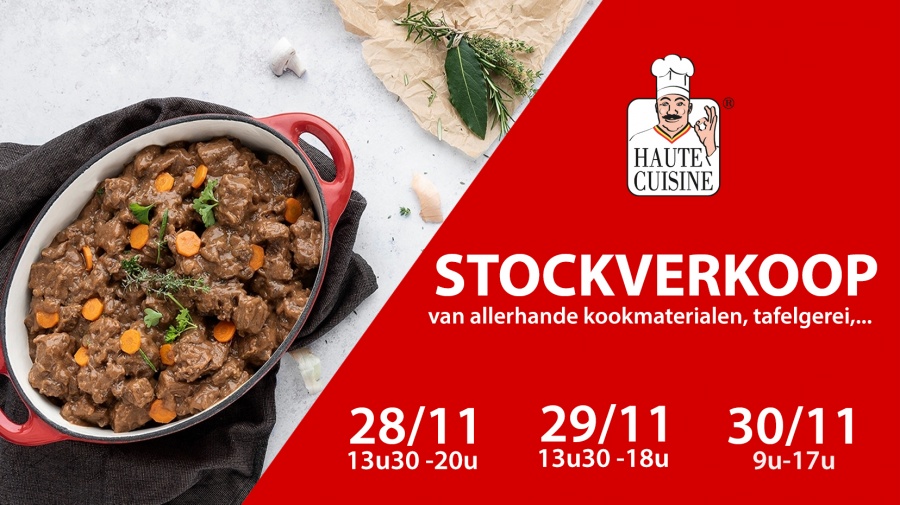  Stockverkoop kookmaterialen Haute Cuisine