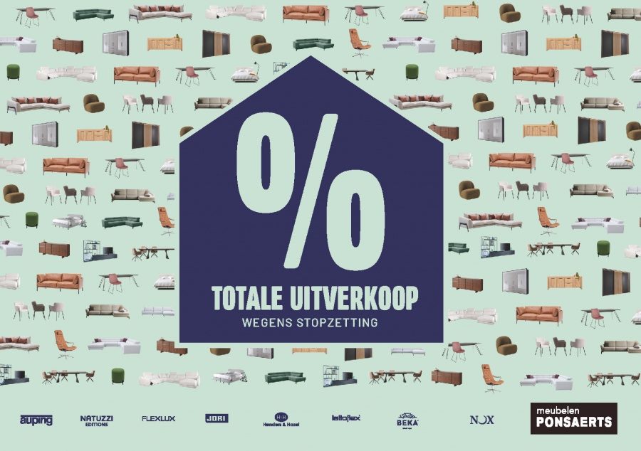 Totale uitverkoop bij Meubelen Ponsaerts: alles moet weg!