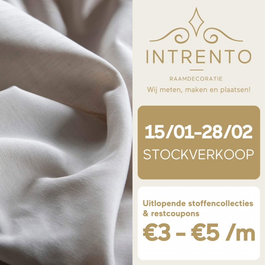 Intrento raamdecoratie stockverkoop