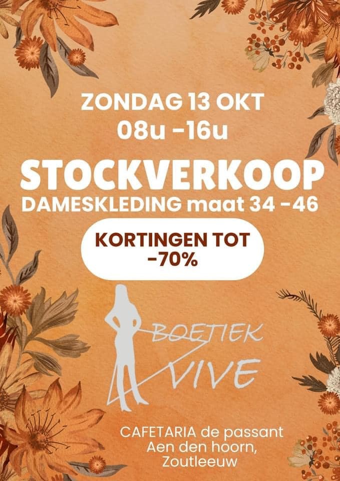 Boetiek Vive stockverkoop