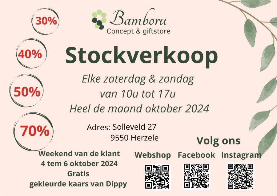 Bamboru stockverkoop