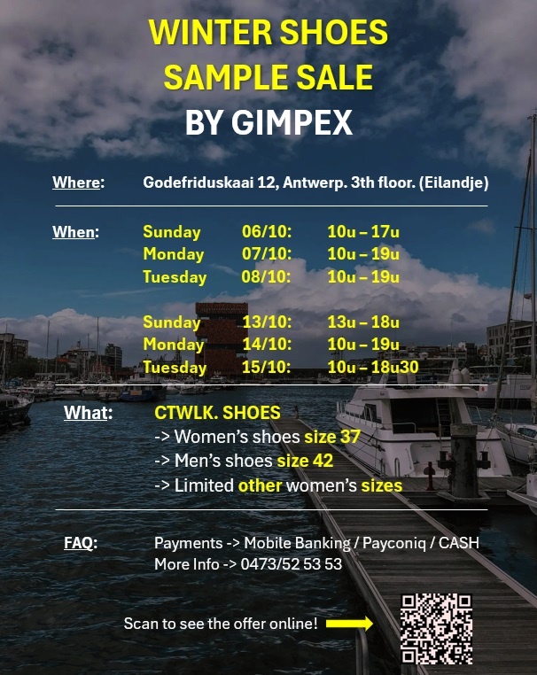 Gimpex winter schoenen sample sale