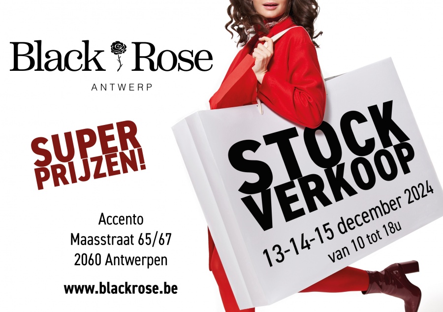 Stockverkoop bij Blackrose Antwerpen: 13, 14 en 15 december 2024