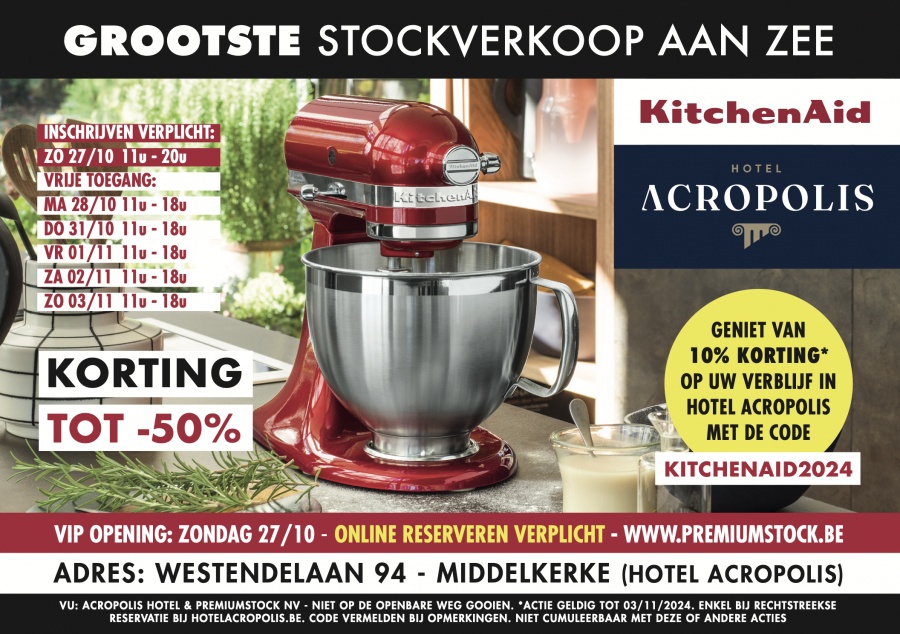 Kitchenaid stockverkoop 