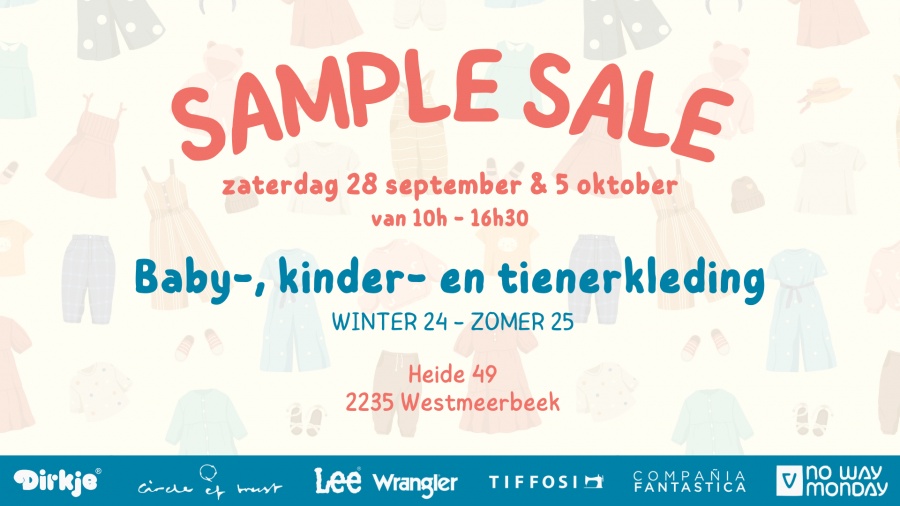 Sample sale Mariebel Fashion Agency - collectie zomer 25 en nog winter 24 baby / kids / teens