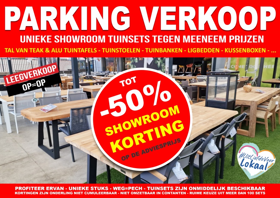 Parking verkoop premium showroomodellen tuinmeubelen - 1