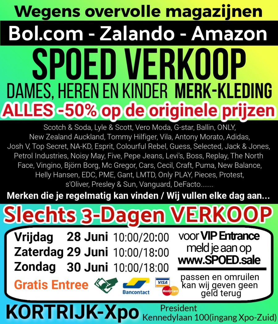 Spoed Verkoop Merk-Kleding Bol.com - Zalando - Amazon in Xpo Kortrijjk