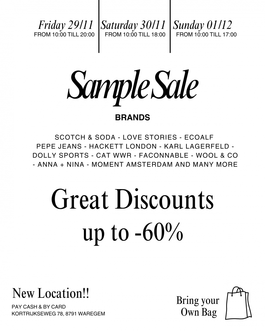 GAB holiday sample & stock sale  - 2