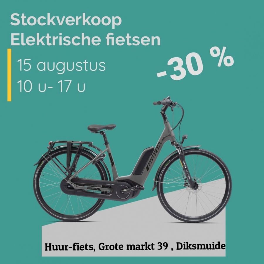 Stockverkoop elektrische fietsen Huur-fiets Diksmuide