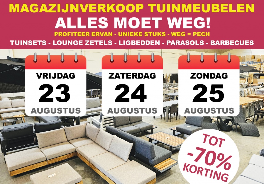 Magazijnverkoop tuinmeubelen WOW Living - 1