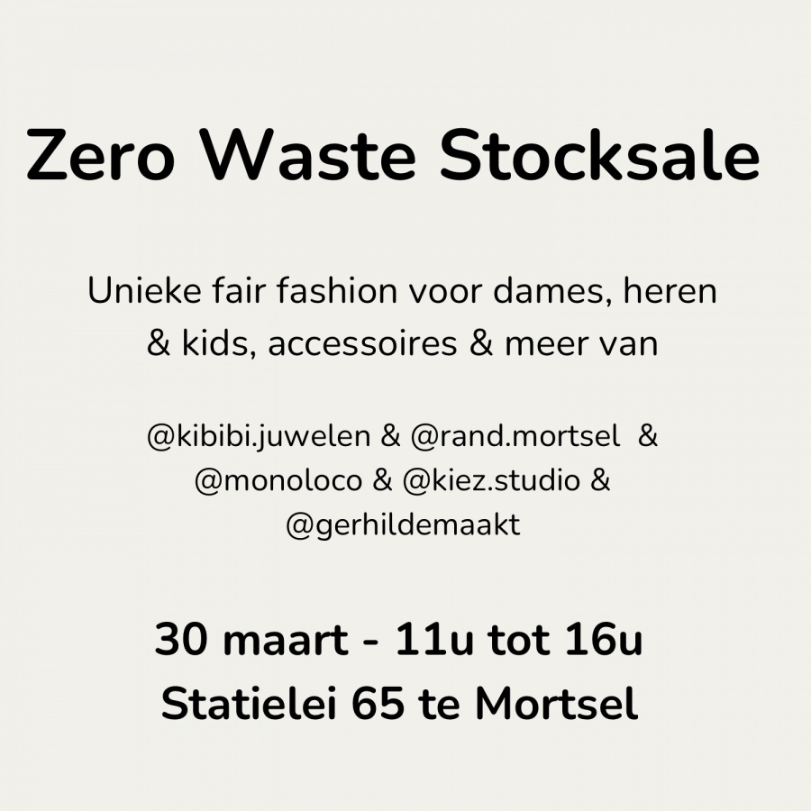 Zero Waste stocksale Mortsel