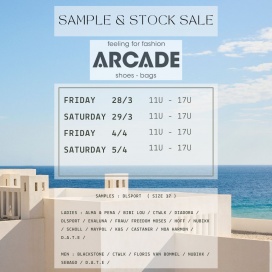 Arcade Shoes & Bags stock- en sample sale