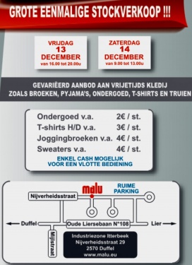 Stockverkoop Malu