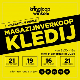 Magazijnverkoop kledij De Kringloopwinkel