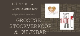 Stockverkoop Bibim by Galia en wijnbar Gusto Quattro Mori