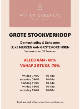 Annick Goedhuys stockverkoop