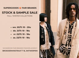 Supergoods + Fair Brands big stock & sample sale