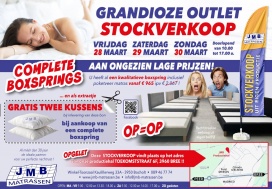 JMB Matrassen stockverkoop