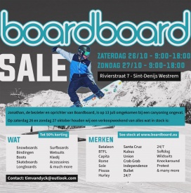 Boardboard stockverkoop